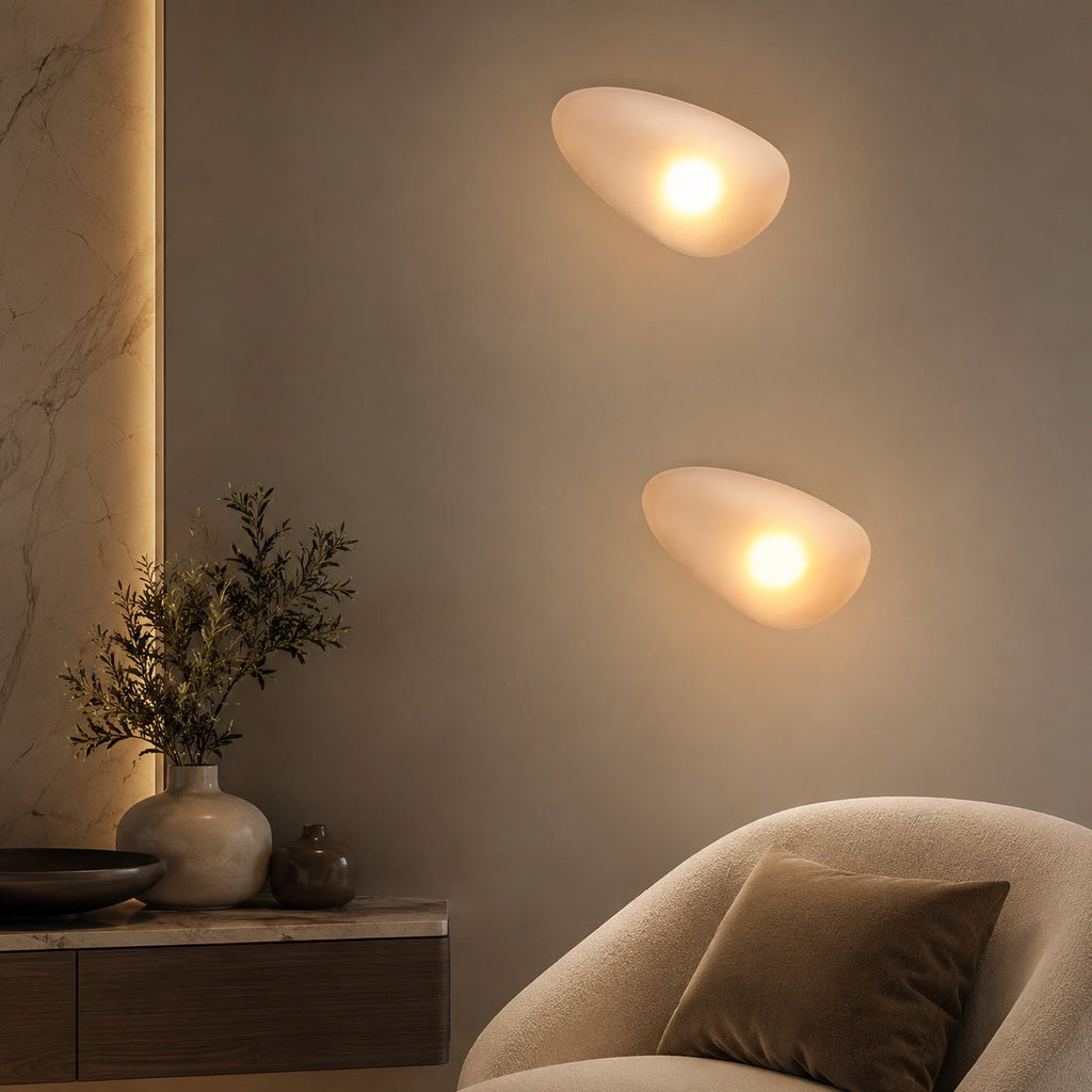 Modern Wall Light Wall Mounted Iron Frame Glass Shade LED 5W Warm White Sconce | ribuella