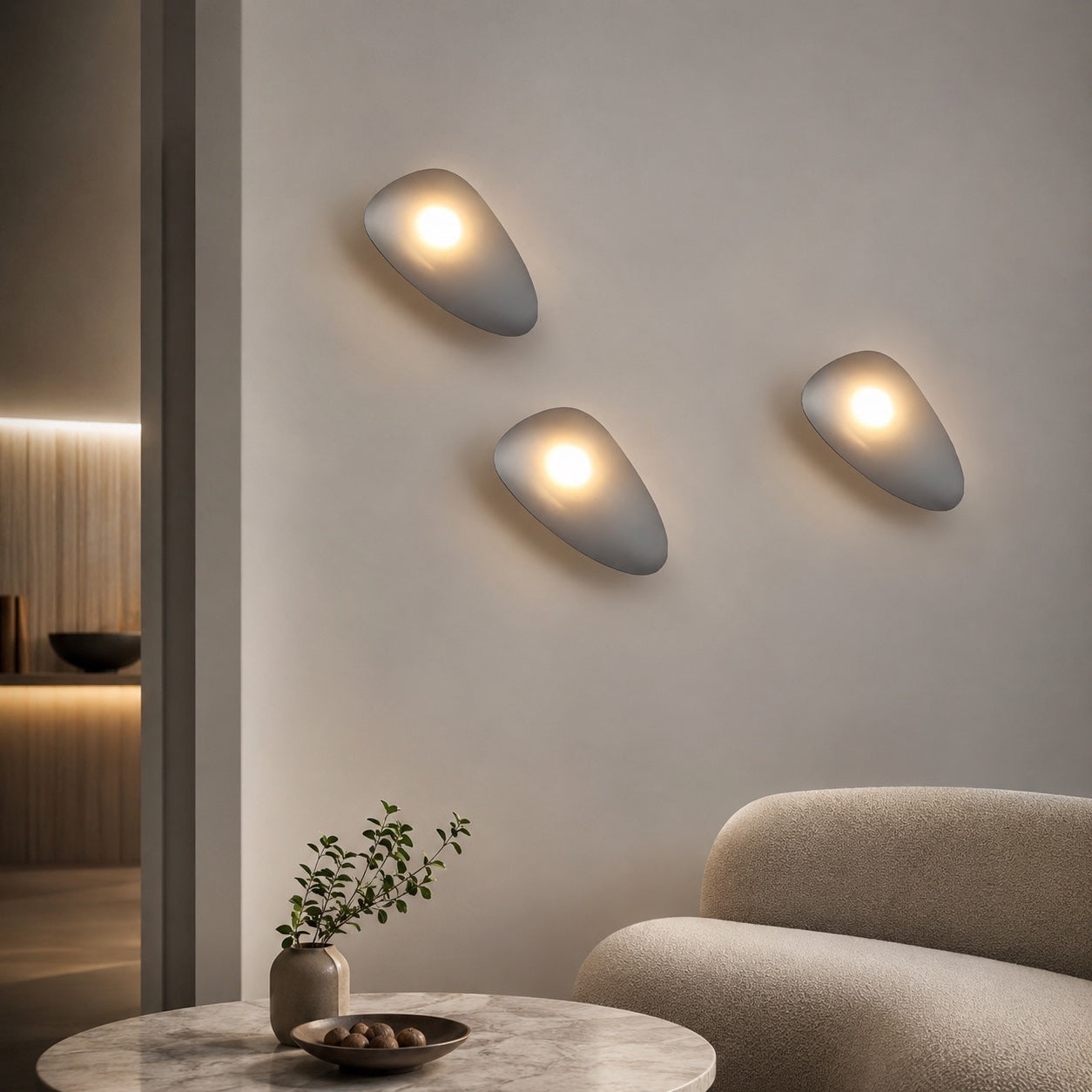 Modern Wall Light Wall Mounted Iron Frame Glass Shade LED 5W Warm White Sconce | ribuella