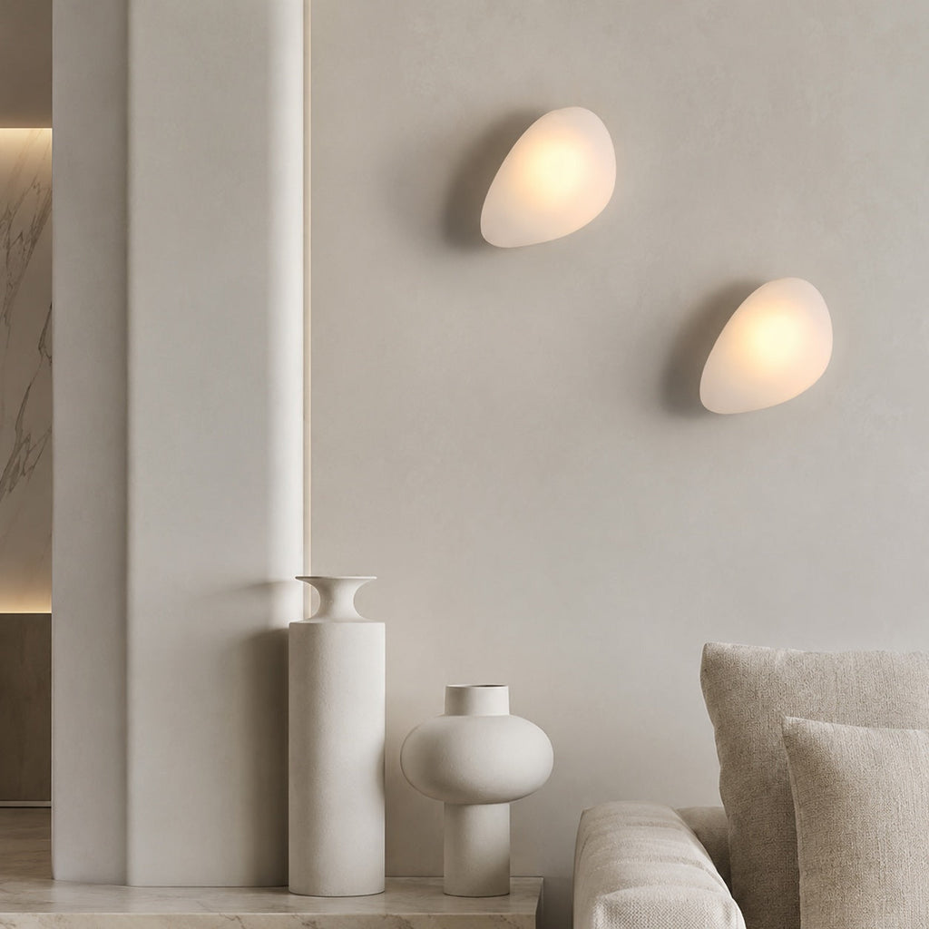 Modern Wall Light Wall Mounted Iron Frame Glass Shade LED 5W Warm White Sconce | ribuella
