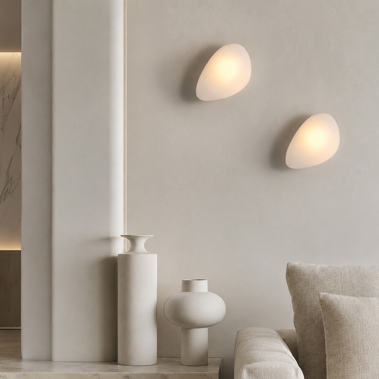 Modern Wall Light Wall Mounted Iron Frame Glass Shade LED 5W Warm White Sconce | ribuella