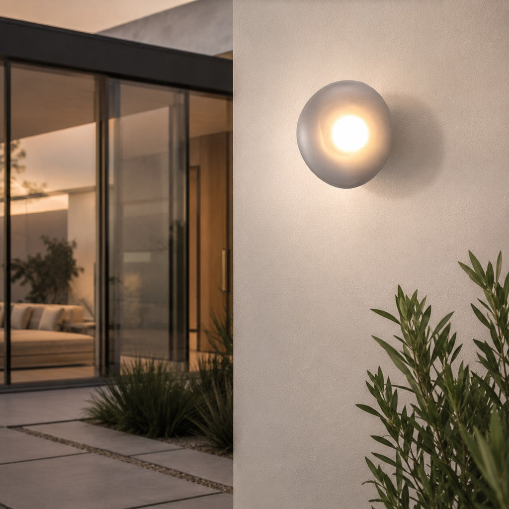 Modern Wall Light Wall Mounted Iron Frame Glass Shade LED 5W Warm White Sconce | ribuella
