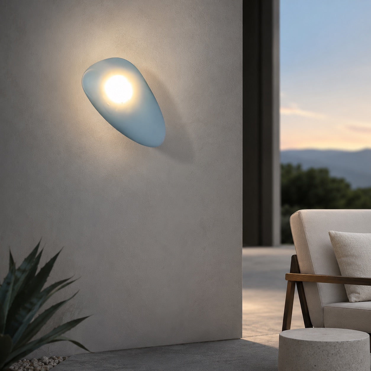 Modern Wall Light Wall Mounted Iron Frame Glass Shade LED 5W Warm White Sconce | ribuella