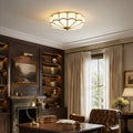 Modern Flower Shape Ceiling Light Adjustable Glass LED Fixture for Elegant Spaces | ribuella