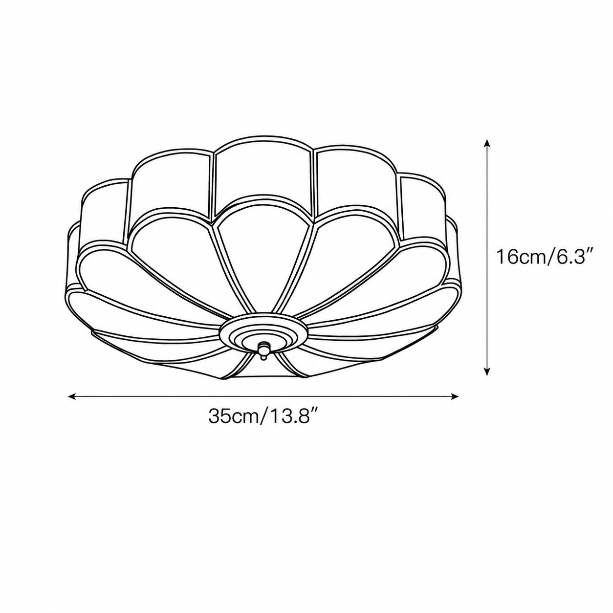Modern Flower Shape Ceiling Light Adjustable Glass LED Fixture for Elegant Spaces | ribuella