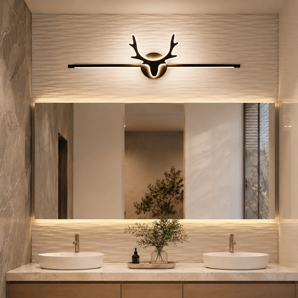 Modern Scandinavian Wall Light Adjustable LED Wall Mounted Iron Acrylic Bathroom Sconce | ribuella