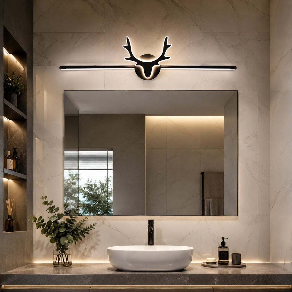 Modern Scandinavian Wall Light Adjustable LED Wall Mounted Iron Acrylic Bathroom Sconce | ribuella