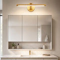 Modern Minimalist Wall Sconce Light Wall Mounted Copper Acrylic LED Bathroom Vanity Lamp | ribuella