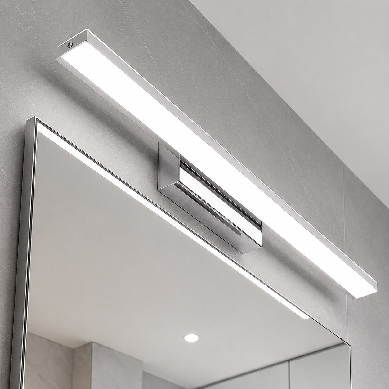 Modern Minimalist Wall Light Wall Mounted Stainless Steel LED Sconce for Bathroom and Living Room | ribuella