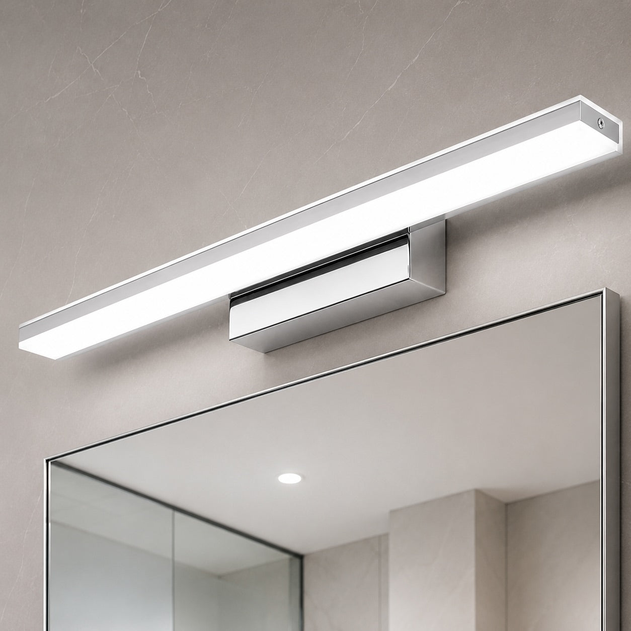 Modern Minimalist Wall Light Wall Mounted Stainless Steel LED Sconce for Bathroom and Living Room | ribuella