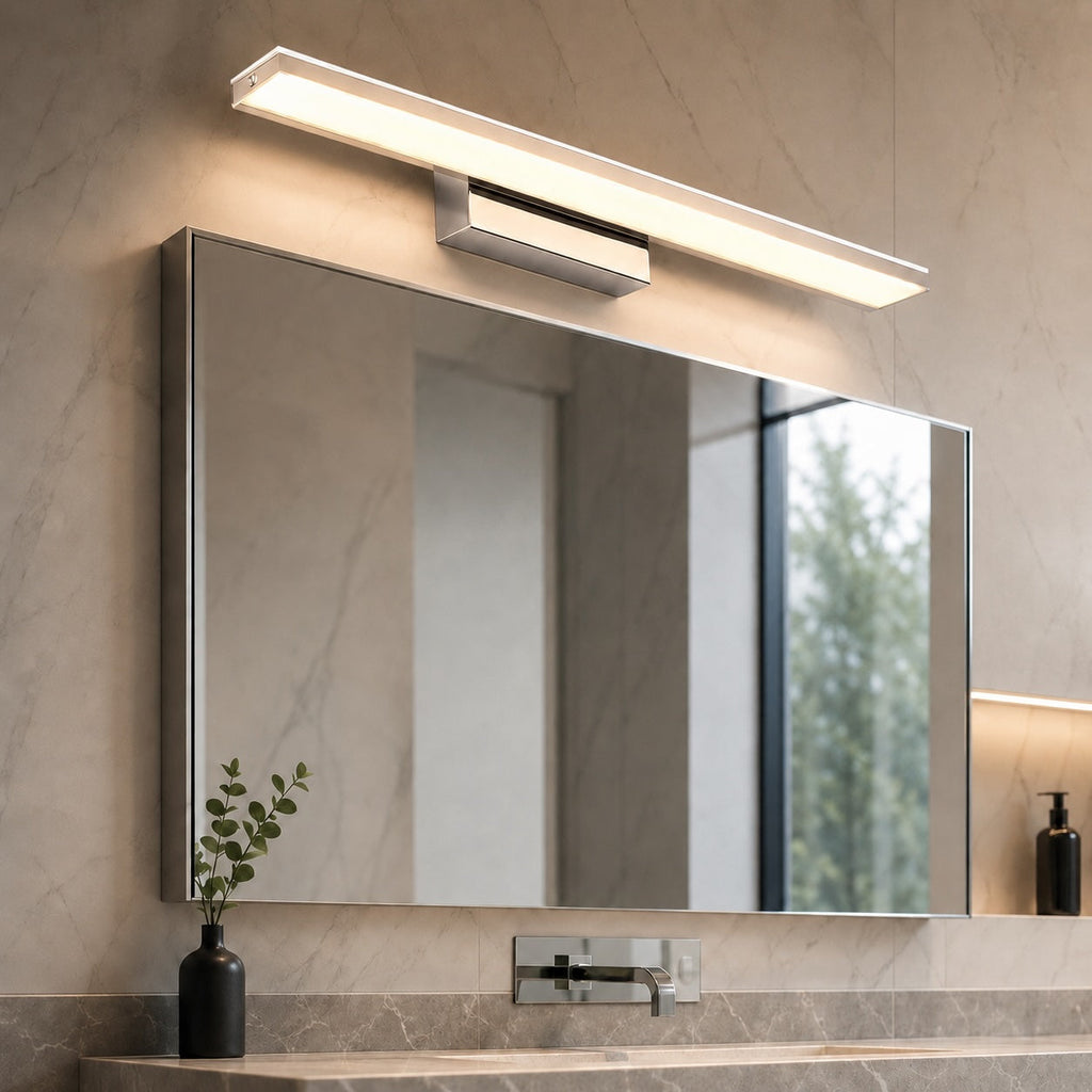 Modern Minimalist Wall Light Wall Mounted Stainless Steel LED Sconce for Bathroom and Living Room | ribuella