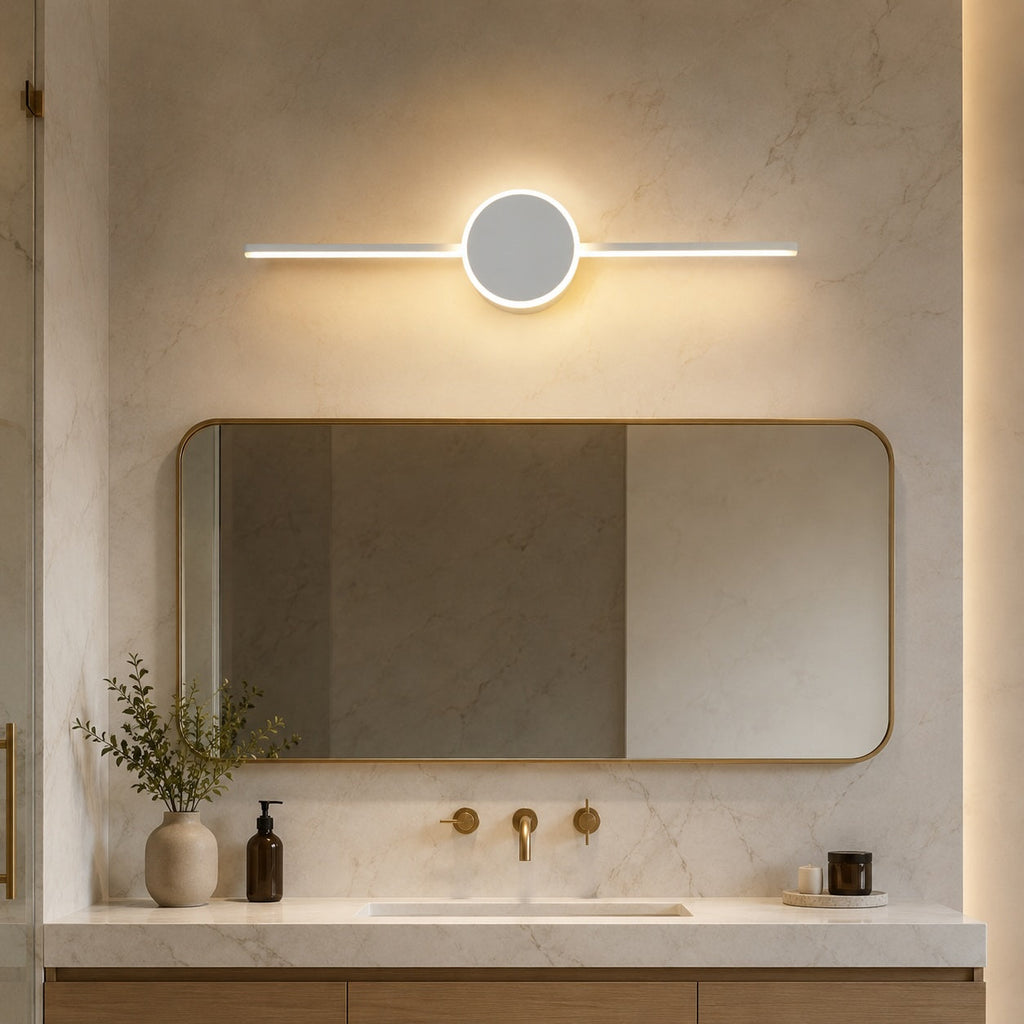 Modern Wall Light Bathroom Sconce Adjustable LED Aluminum Acrylic 3 Color Temperature | ribuella