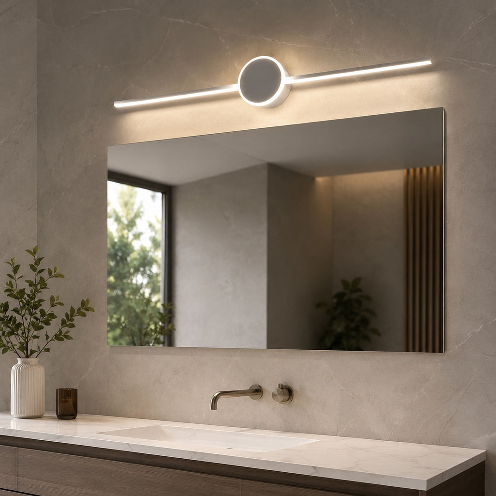 Modern Wall Light Bathroom Sconce Adjustable LED Aluminum Acrylic 3 Color Temperature | ribuella