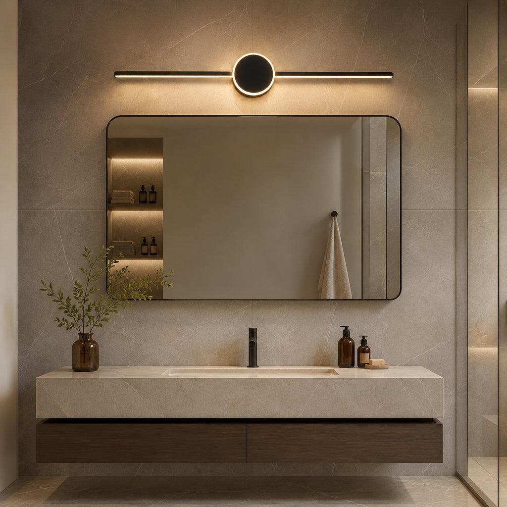 Modern Wall Light Bathroom Sconce Adjustable LED Aluminum Acrylic 3 Color Temperature | ribuella