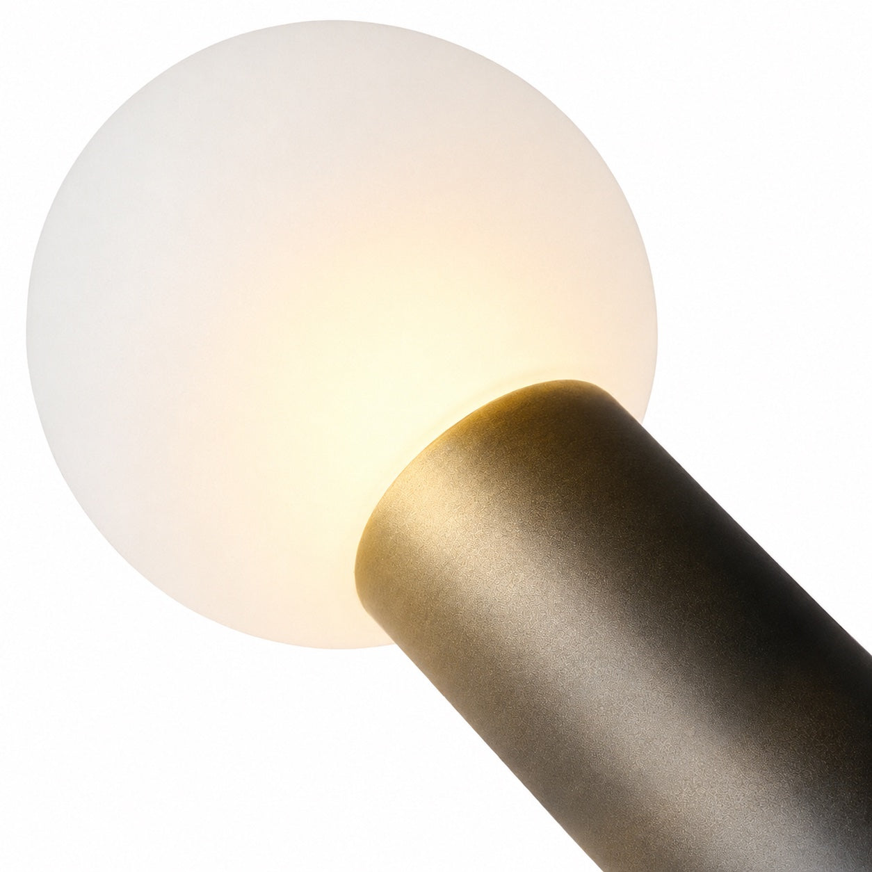Modern Round Bollard Light LED Waterproof Black Metal Ground Mounted Outdoor Fixture | ribuella