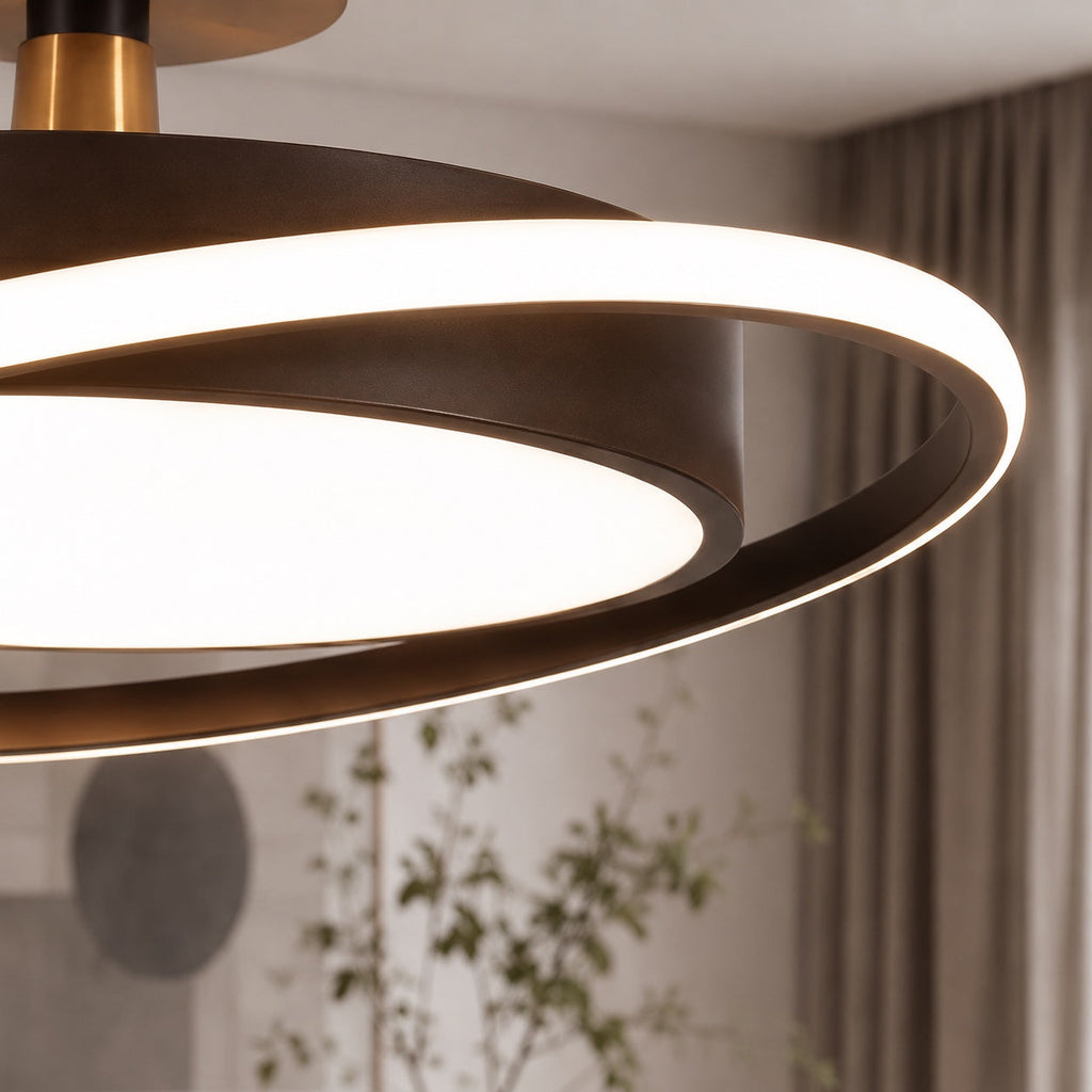Moderní kruhové přisazené stropní svítidlo, kovové LED energeticky úsporné svítidlo | ribuella
