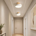 Plafonnier moderne encastré LED en métal et PVC, design géométrique, variation en 3 niveaux, 9 pouces | ribuella