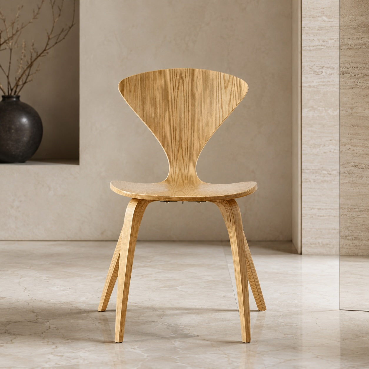 Modern Black Dining Chairs Set of 4 with Ergonomic Bentwood Butterfly Backrest for Dining Rooms | ribuella