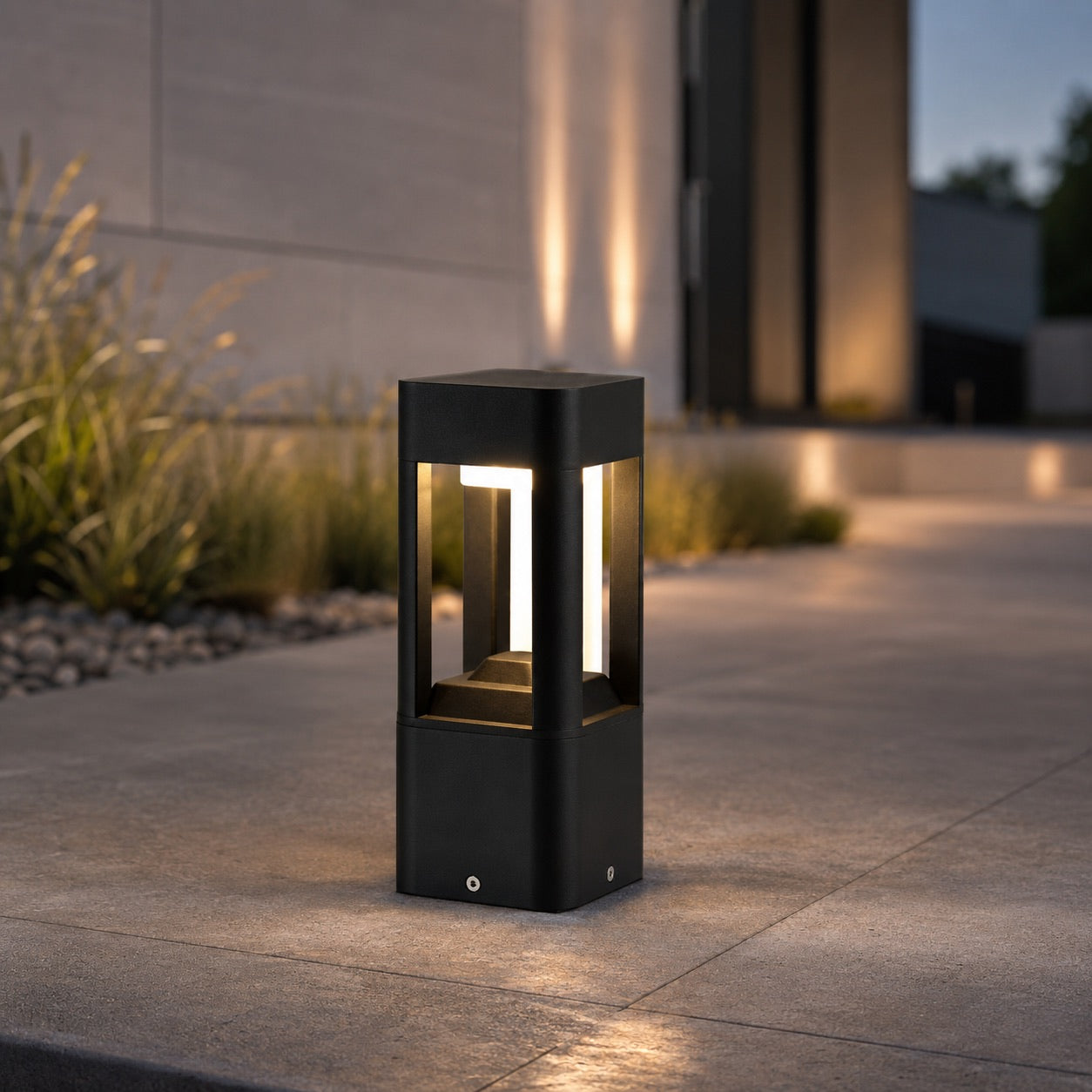 Modern Bollard Light Outdoor Adjustable Height Die-Cast Aluminum LED 10W Warm White IP55 | ribuella