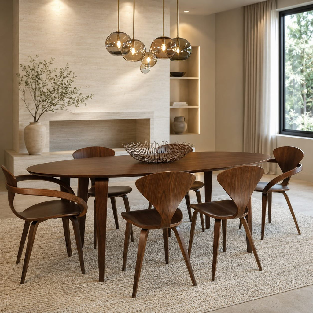 Modern Black Dining Chairs Set of 4 with Ergonomic Bentwood Butterfly Backrest for Dining Rooms | ribuella