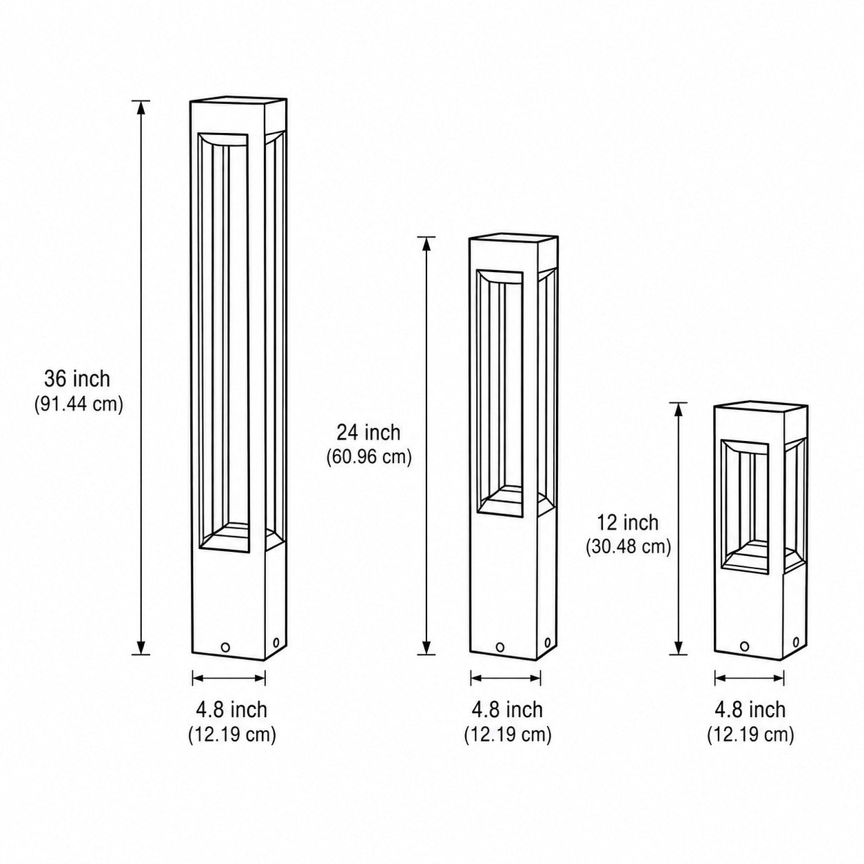 Modern Bollard Light Outdoor Adjustable Height Die-Cast Aluminum LED 10W Warm White IP55 | ribuella