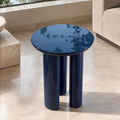 Modern Circular Side Table Solid Wood Triple-Leg Structure Compact Design for Small Spaces | ribuella