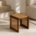 Minimalist Cube Table Solid Wood Compact Design Indoor Accent Furniture | ribuella