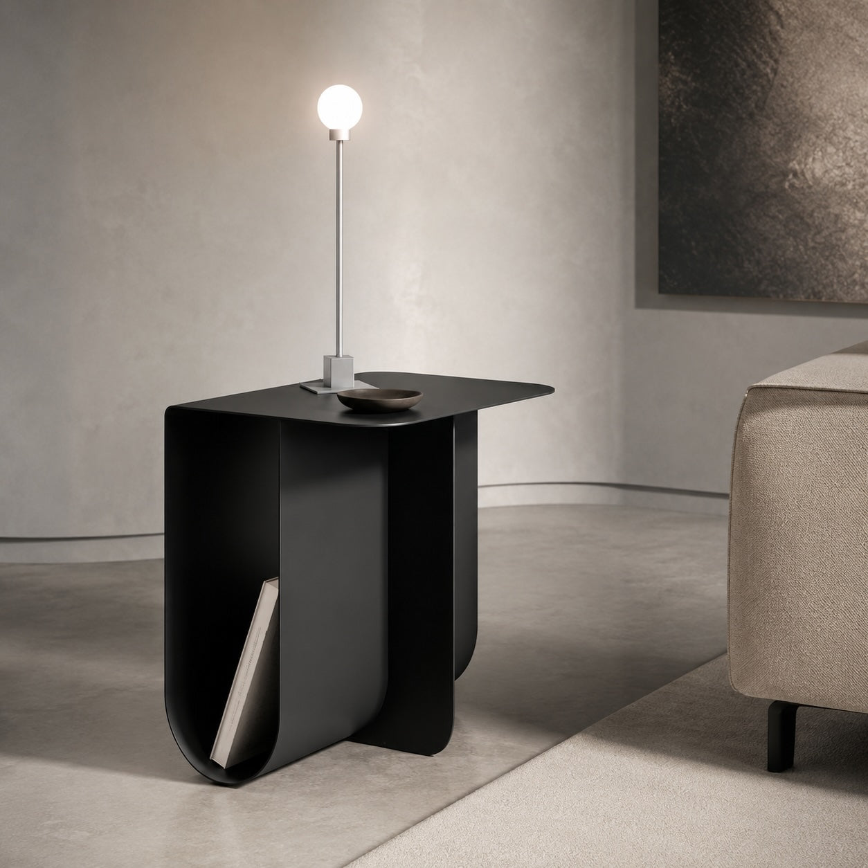 Modern Small Side Table Stainless Steel Easy Assembly for Compact Living Spaces | ribuella