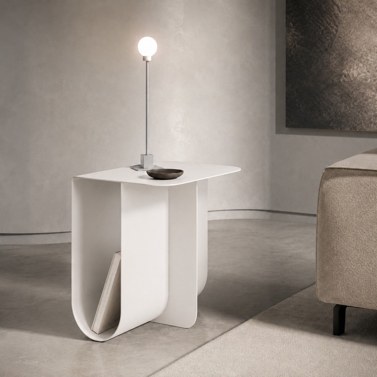 Modern Small Side Table Stainless Steel Easy Assembly for Compact Living Spaces | ribuella
