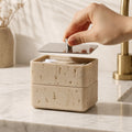 Moderne Schmuckaufbewahrungsbox mit kompaktem Design aus Naturstein und elegantem Glanzfinish | ribuella