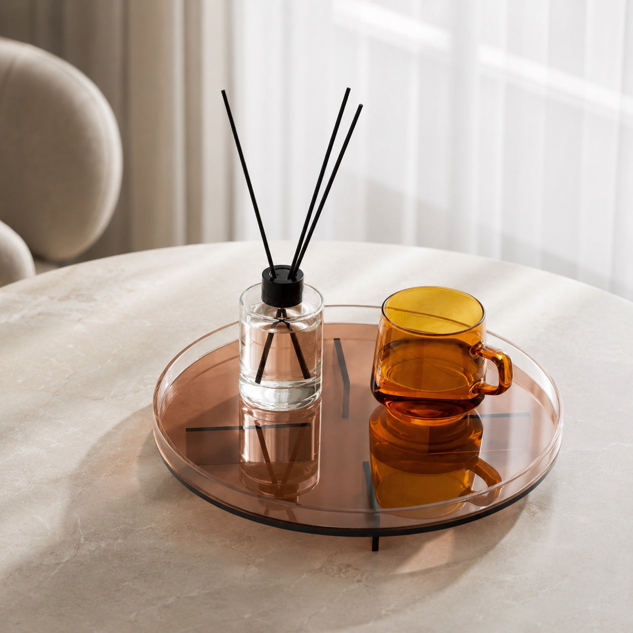 Modern Retro Serving Tray Multi-functional Design Food-safe Durable Acrylic | ribuella
