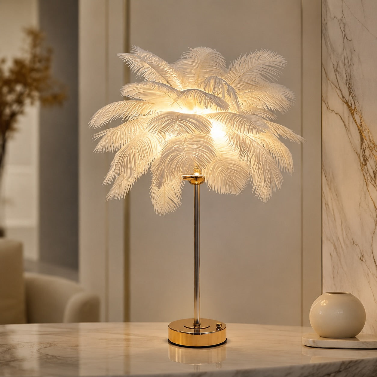 Nordisk stil bordlampe, USB-drevet LED-lys med justerbar farvetemperatur og jernfod | ribuella