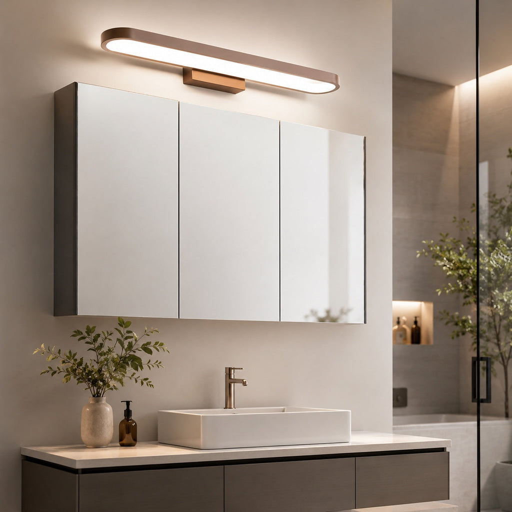 Moderne LED-Badezimmer-Spiegelleuchte zur Wandmontage aus Aluminium, dimmbarer Ring | ribuella