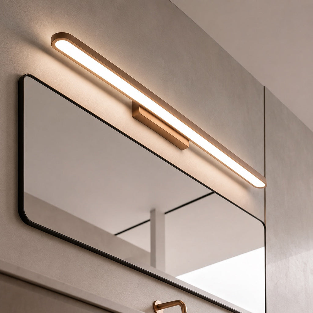Moderne LED-Badezimmer-Spiegelleuchte zur Wandmontage aus Aluminium, dimmbarer Ring | ribuella