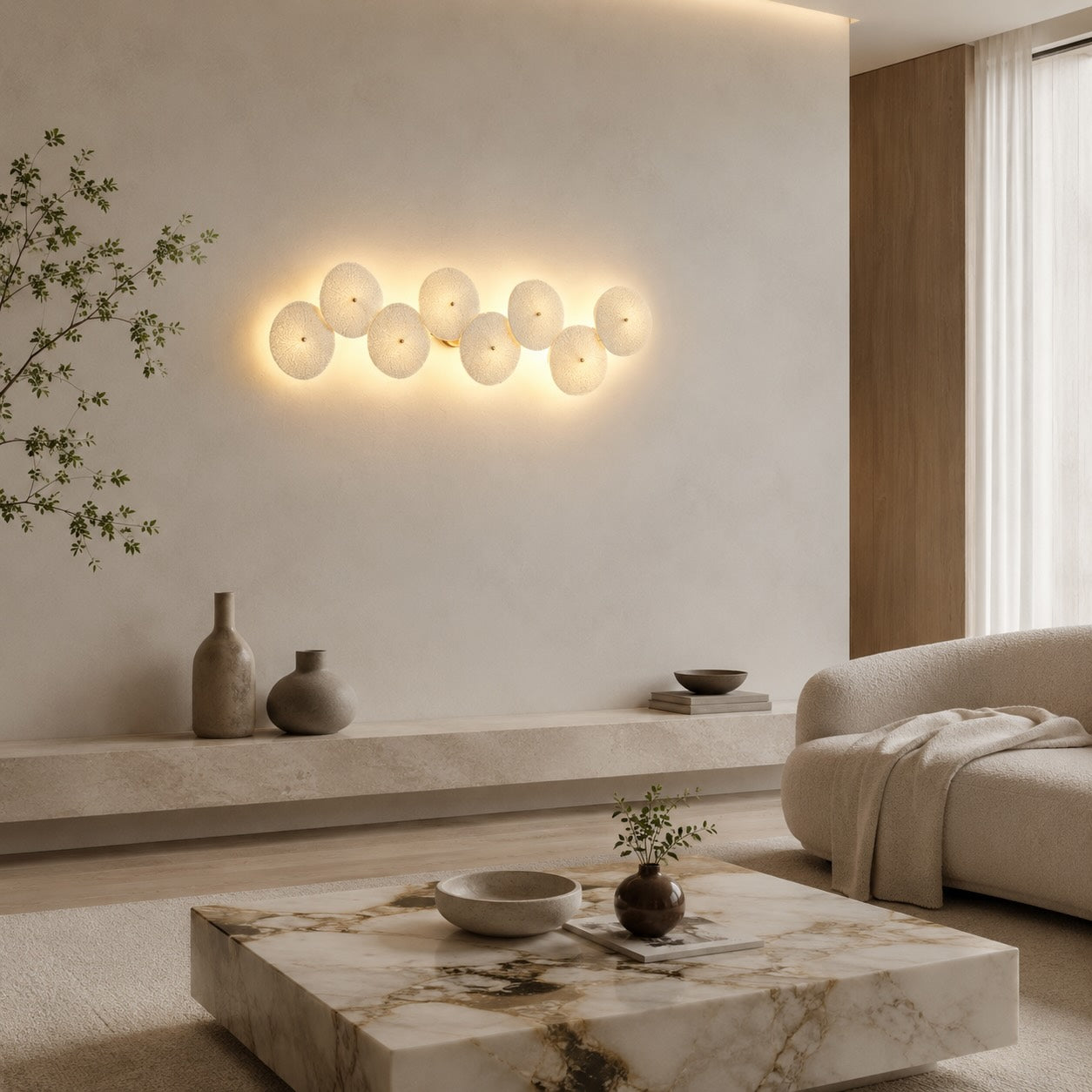 Moderne Wandleuchte aus Keramik und Metall | ribuella