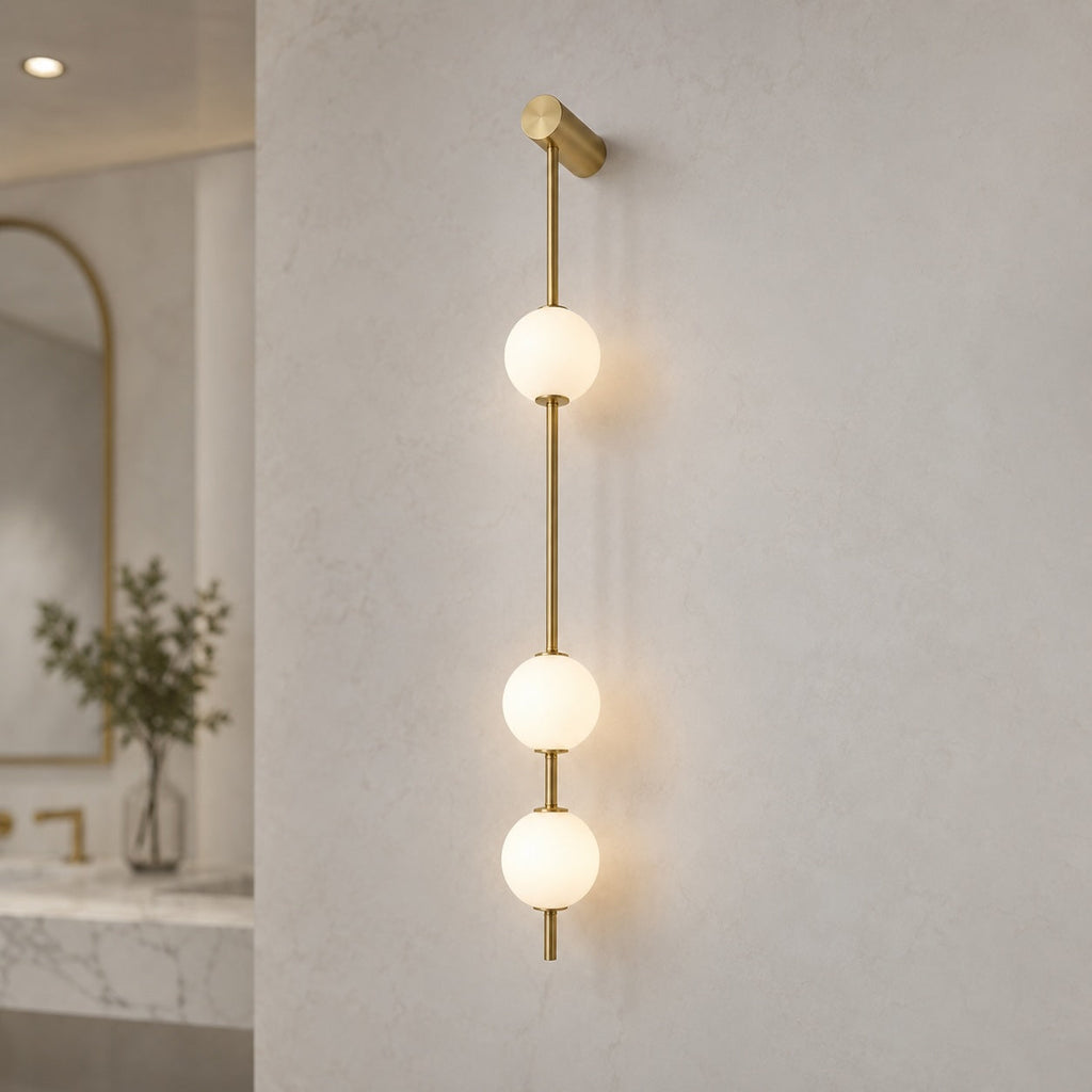 Applique murale moderne réglable en verre avec éclairage LED à trois lumières pour la décoration intérieure | ribuella