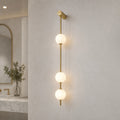 Applique murale moderne réglable en verre avec éclairage LED à trois lumières pour la décoration intérieure | ribuella