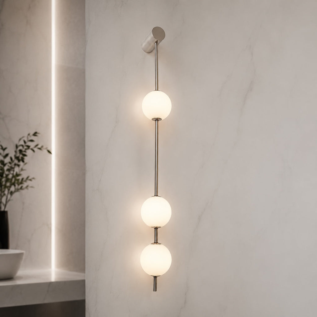 Applique murale moderne réglable en verre avec éclairage LED à trois lumières pour la décoration intérieure | ribuella