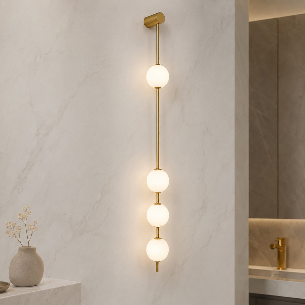 Applique murale moderne réglable en verre avec éclairage LED à trois lumières pour la décoration intérieure | ribuella