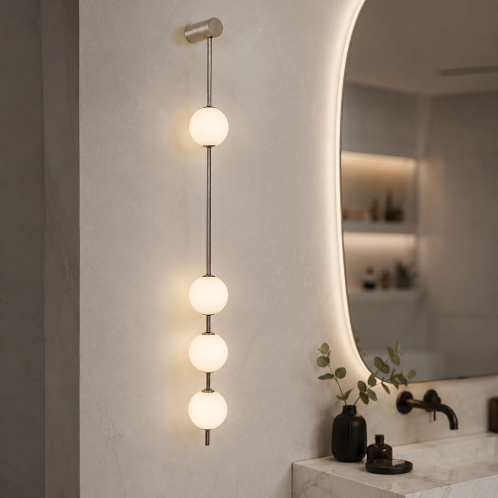 Applique murale moderne réglable en verre avec éclairage LED à trois lumières pour la décoration intérieure | ribuella