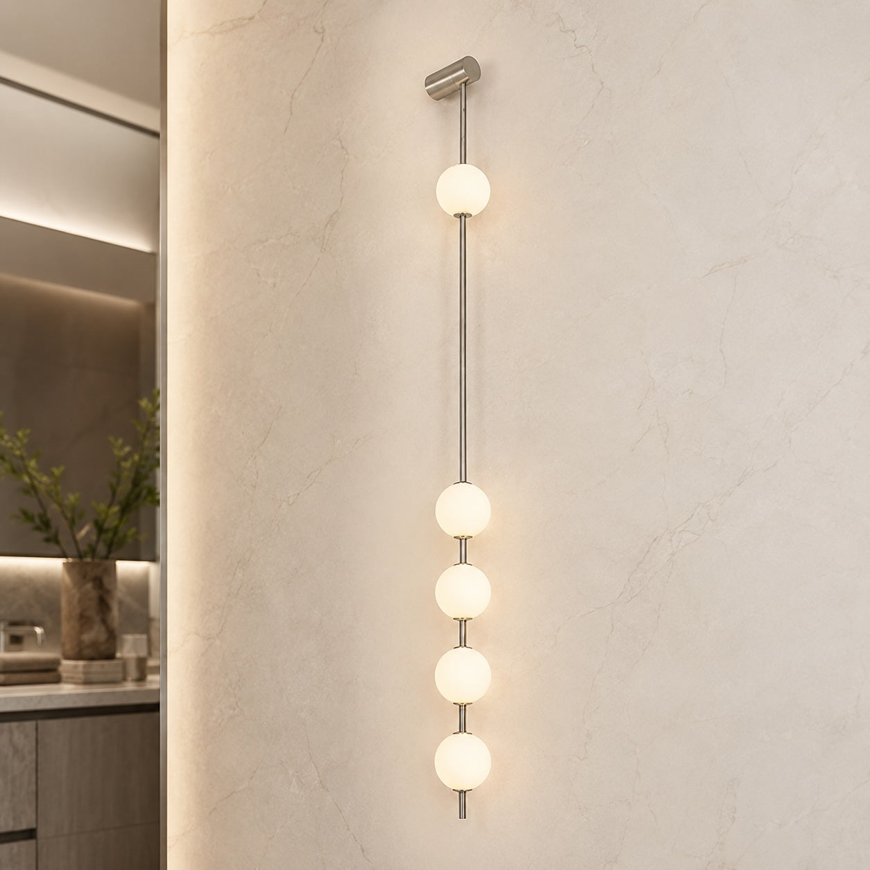 Applique murale moderne réglable en verre avec éclairage LED à trois lumières pour la décoration intérieure | ribuella