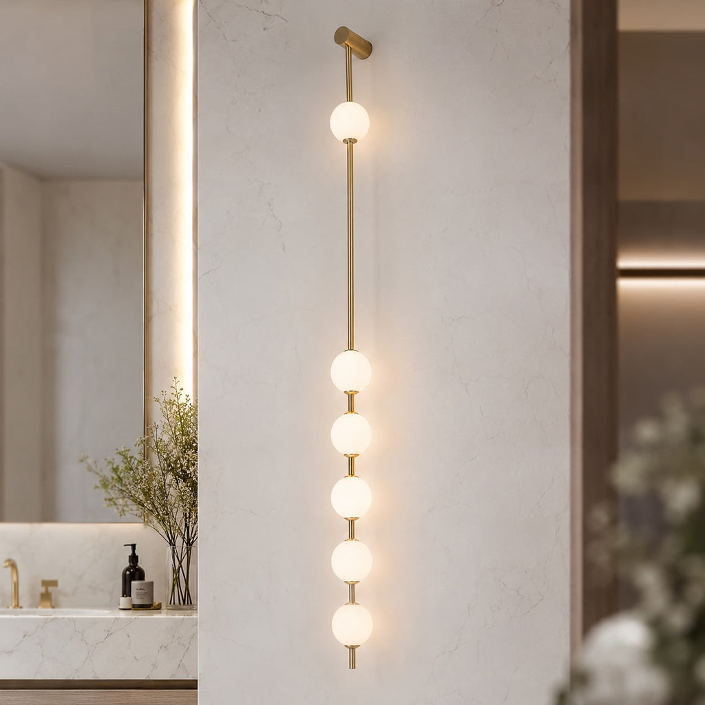 Applique murale moderne réglable en verre avec éclairage LED à trois lumières pour la décoration intérieure | ribuella