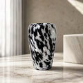 Modern Clear Glass Flower Vase Spotted Design Decorative Accent for Home Decor | ribuella