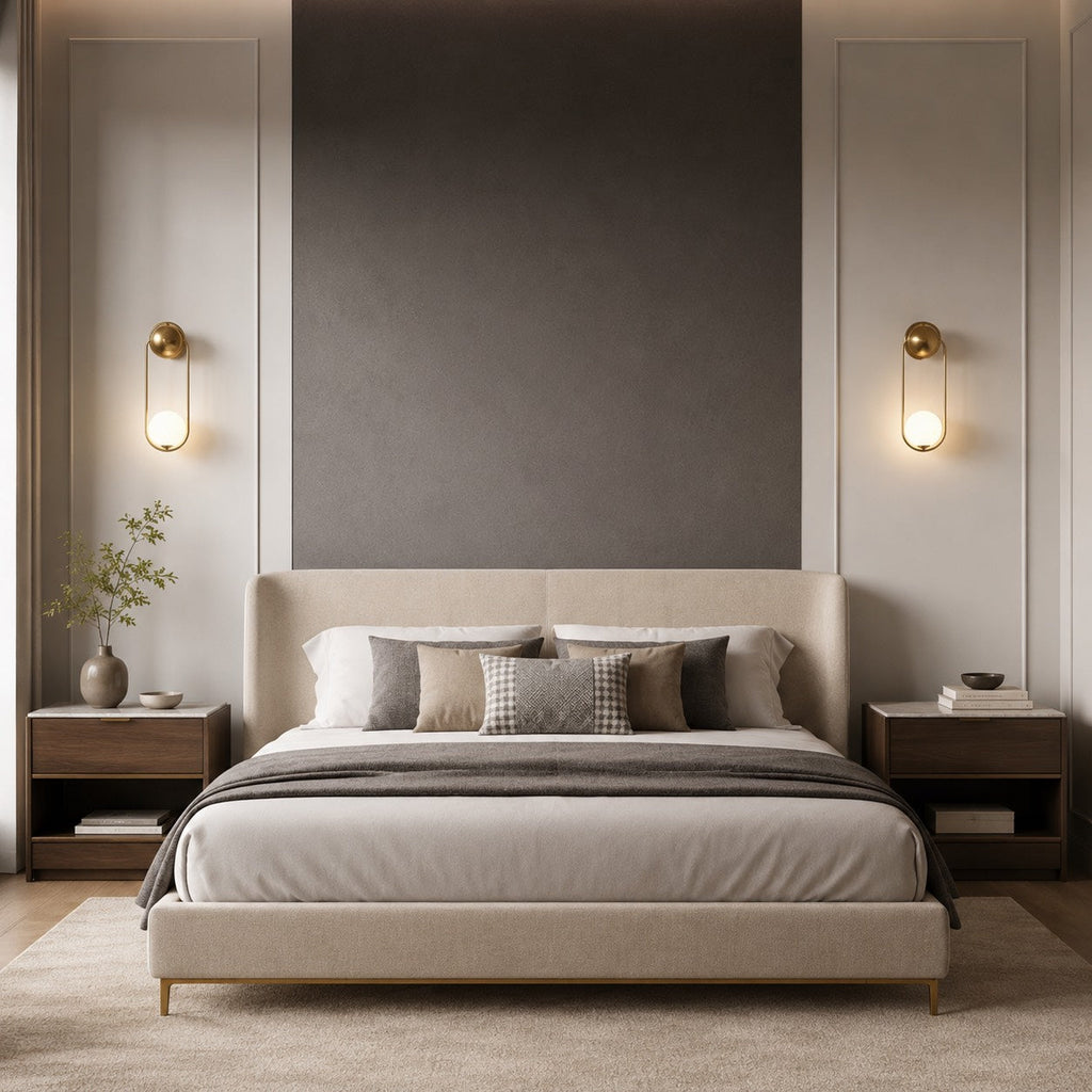Modern Wall Light Sconce Wall Mounted Brass and Glass LED Fixture with G9 Base | ribuella