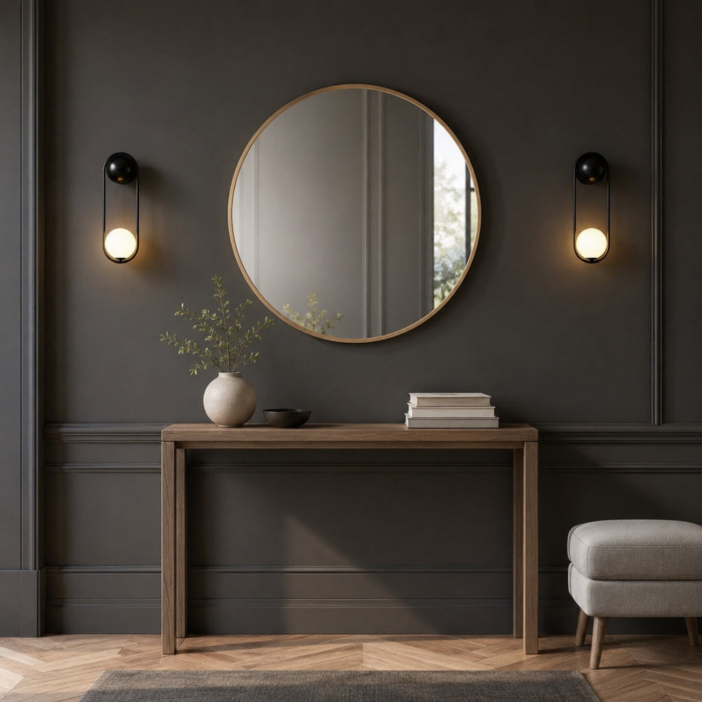Modern Wall Light Sconce Wall Mounted Brass and Glass LED Fixture with G9 Base | ribuella