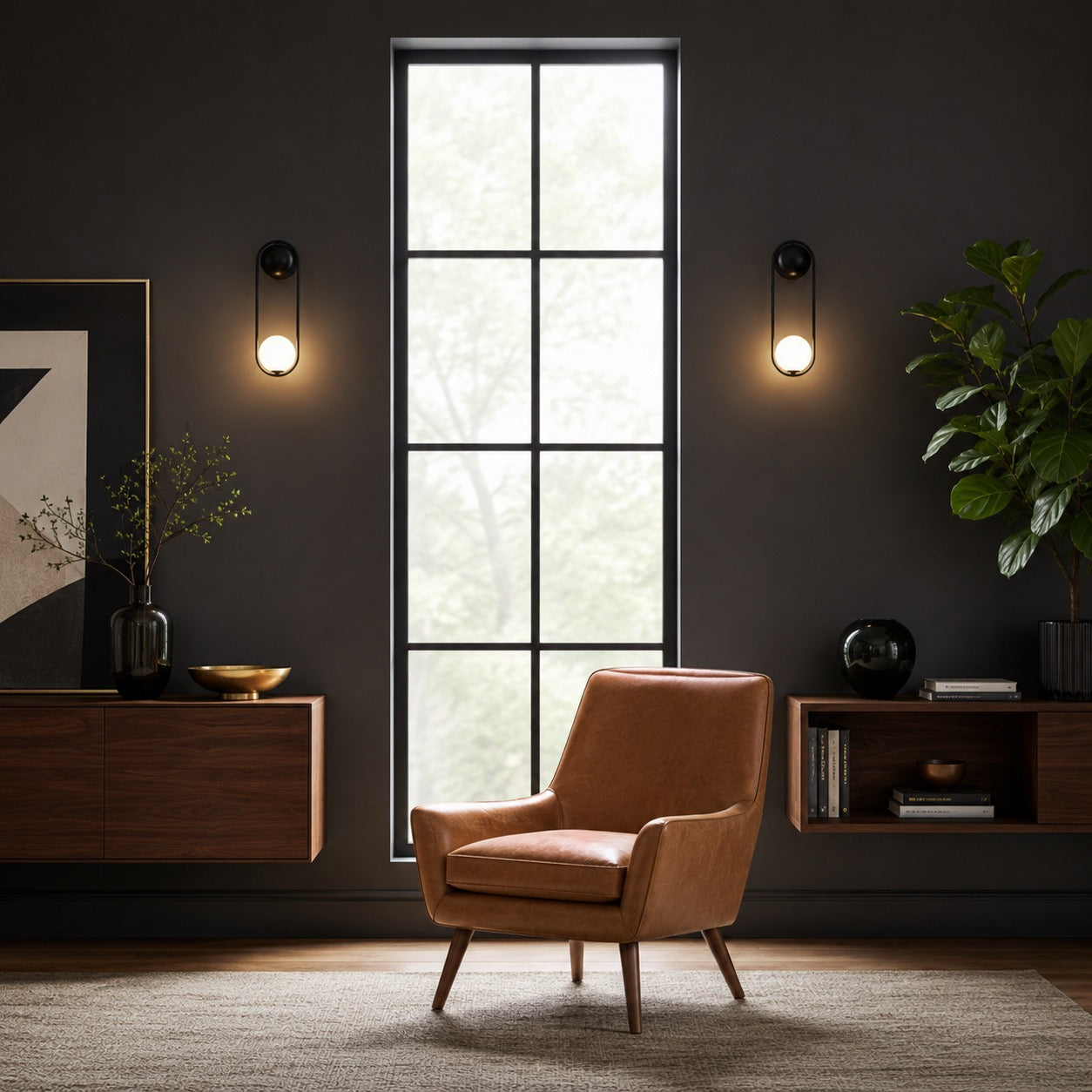 Modern Wall Light Sconce Wall Mounted Brass and Glass LED Fixture with G9 Base | ribuella