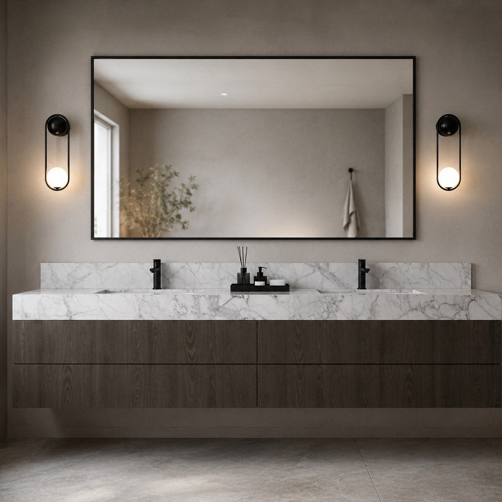 Modern Wall Light Sconce Wall Mounted Brass and Glass LED Fixture with G9 Base | ribuella