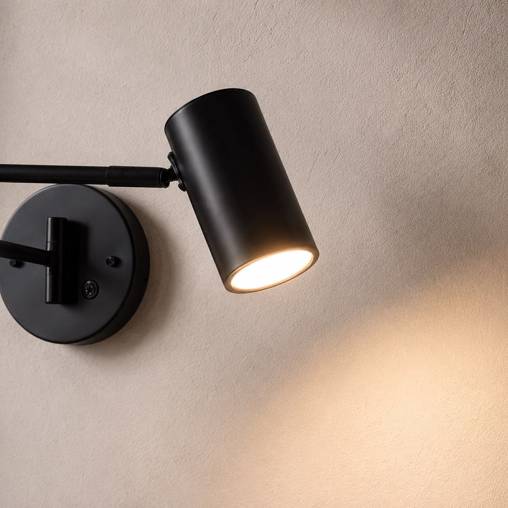 Moderne verstellbare Wandleuchte aus Metall mit LED-Beleuchtung für die Wohnraumdekoration | ribuella
