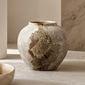 Minimalist Ceramic Vase Stone Design Decorative Home Accent for Living Room Bedroom Kitchen | ribuella