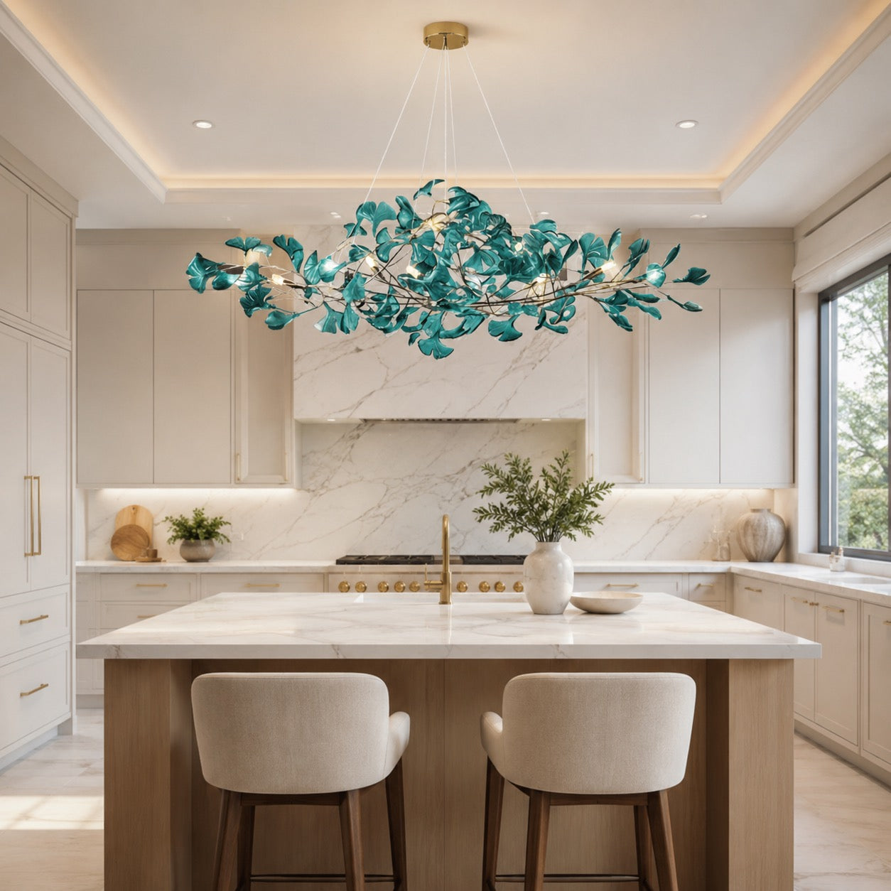 Modern Chandelier Hanging Light Fixture Acrylic with LED Illumination for Indoor Spaces | ribuella