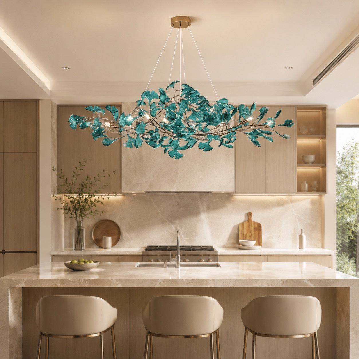 Modern Chandelier Hanging Light Fixture Acrylic with LED Illumination for Indoor Spaces | ribuella